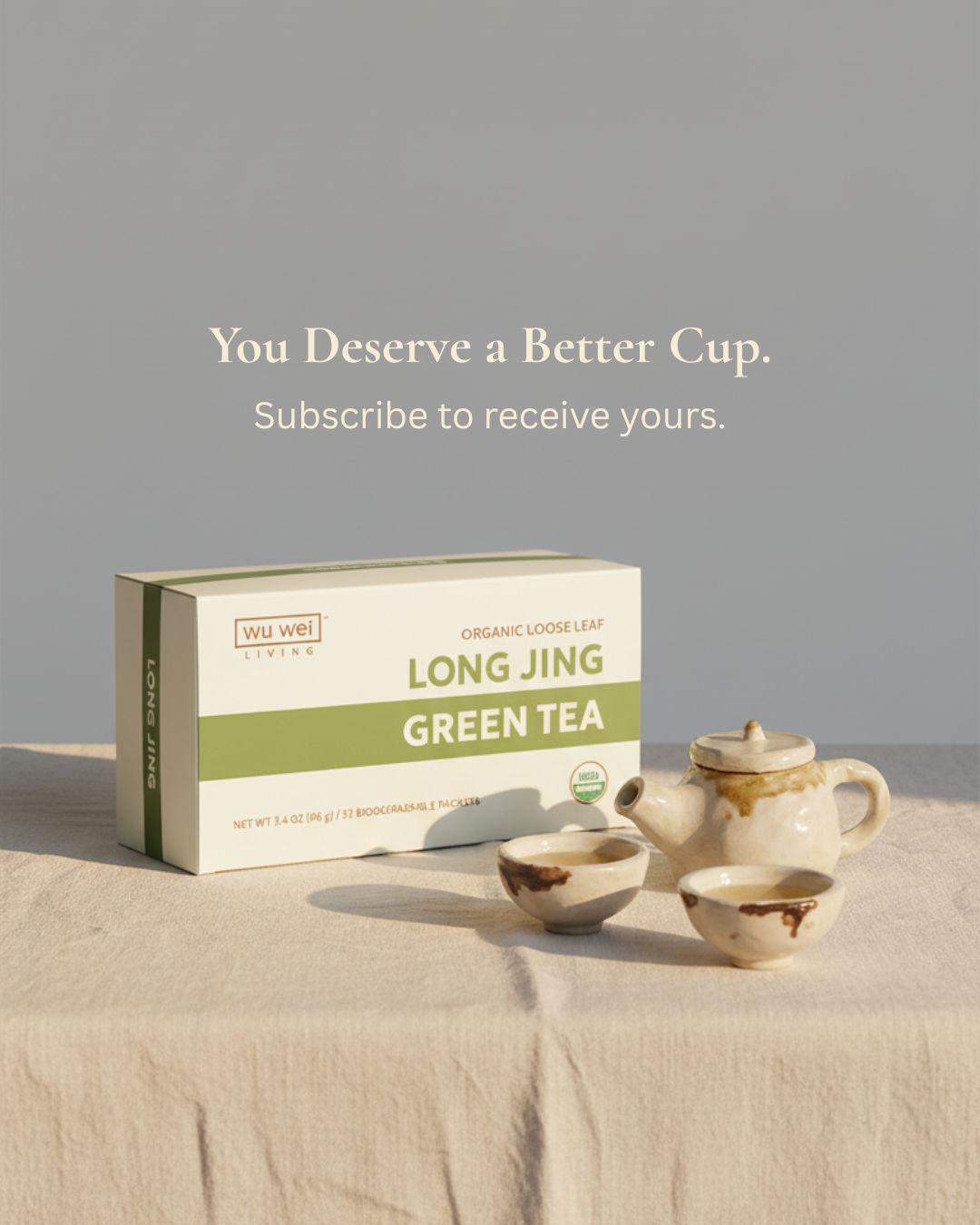 Organic Long Jing Green Tea Box (32 Pack)
